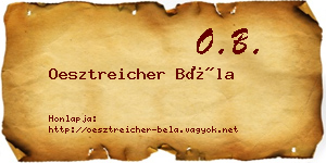 Oesztreicher Béla névjegykártya